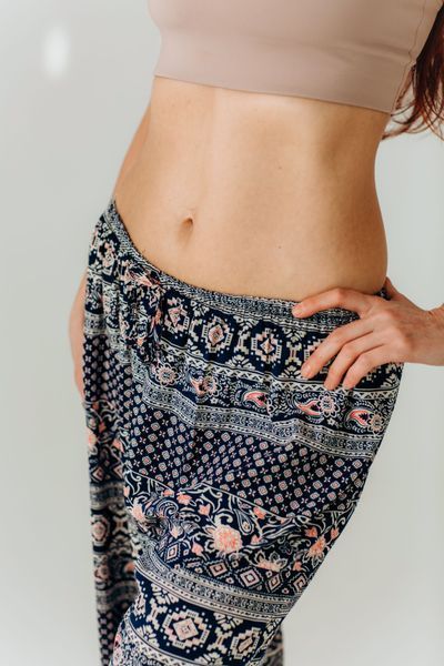 Свободные штаны-шаровары Ethno-Rose Navy RAO WEAR унисекc OneSize рост 165-175 см темно-синий rw403LERnv2 фото