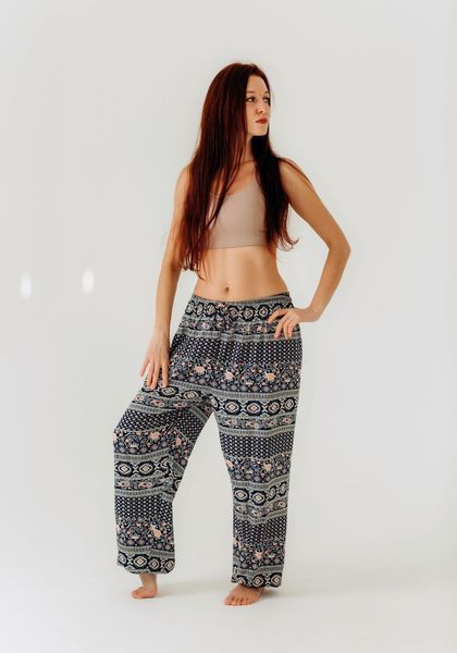 Свободные штаны-шаровары Ethno-Rose Navy RAO WEAR унисекc OneSize рост 165-175 см темно-синий rw403LERnv2 фото