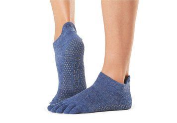 Носки для йоги ToeSox Full Toe Low Rise Grip Navy Blue S (36-38.5) 841090151780 фото