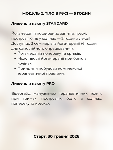 Онлайн-курс для інструкторів йоги &laquo;Йога тічер нового рівня&raquo; Standard OC2026-YT-STAND фото