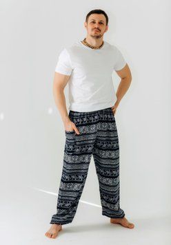 Вільні штани-шаровари Elephant Noir RAO WEAR унісекс OneSize зріст 175-185 см чорні rw403LElnr3 фото