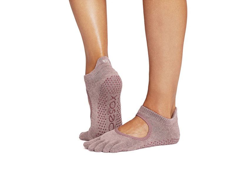 Носки для йоги ToeSox Full Toe Bellarina Grip Rosy S (36-38.5) 840271466187 фото