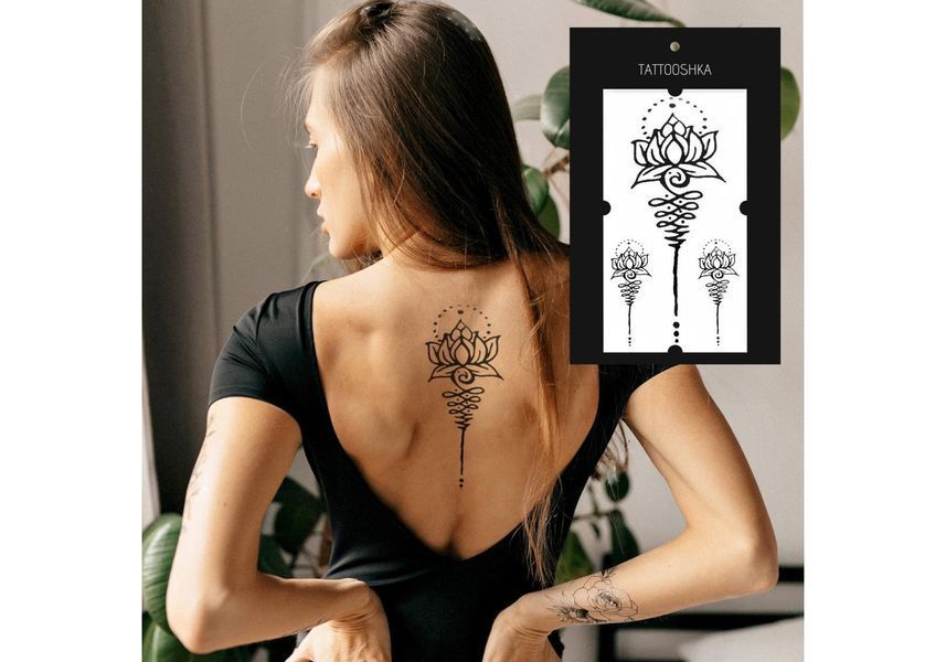 Тимчасове тату Три мандали з лотосом Tattoshka 114x210 мм tt-8722 фото