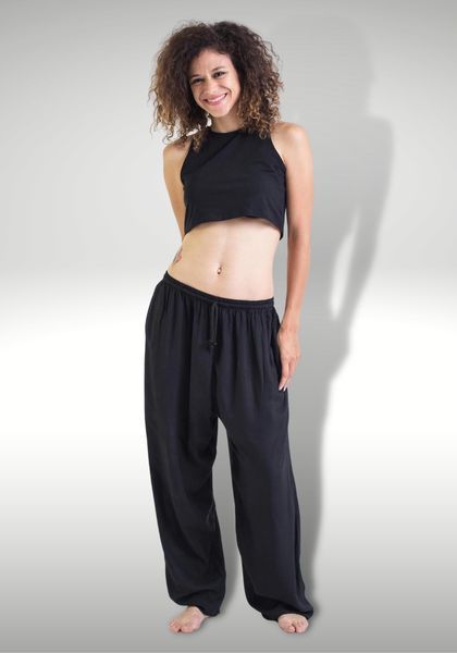 Свободные однотонные штаны Base RAO WEAR унисекс OneSize рост 165-175 см черный rw402Bblk2 фото