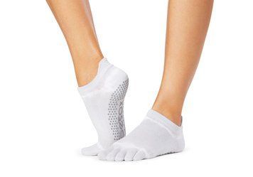 Носки для йоги ToeSox Full Toe Low Rise Saltwater Stripe Tie Dye M (39-42.5) 840271407883 фото