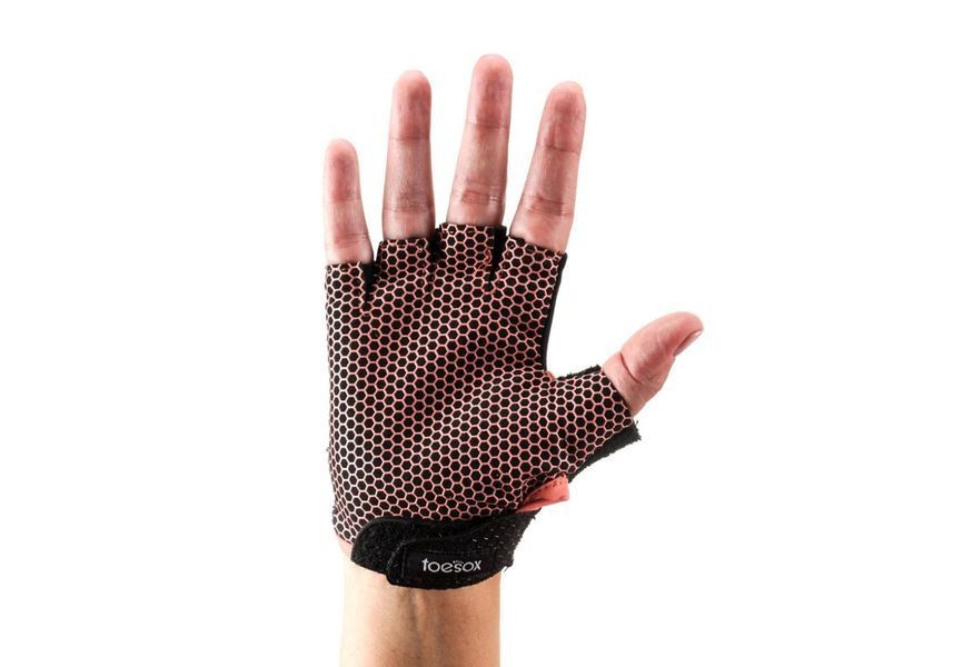 Рукавички для йоги ToeSox Half Finger Grip Gloves Coral розмір L 841090100610 фото